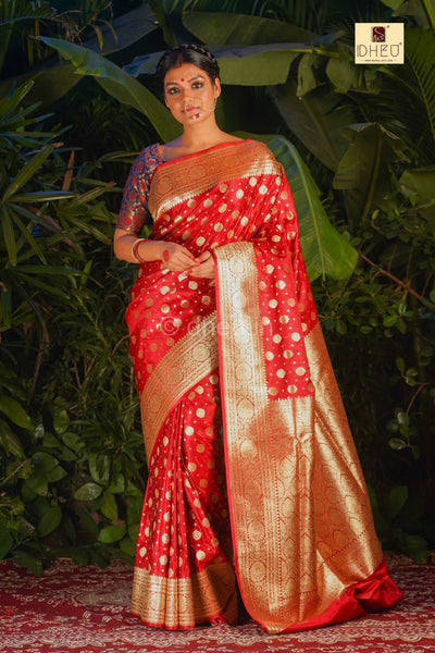 Designer pure benarasi silk saree at lowest cost only at dheu.in