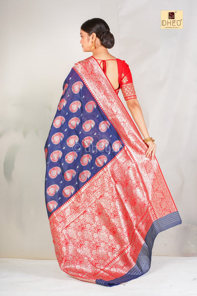 DHEU | Woven Fusion Of Banarasi & Raw Silk
