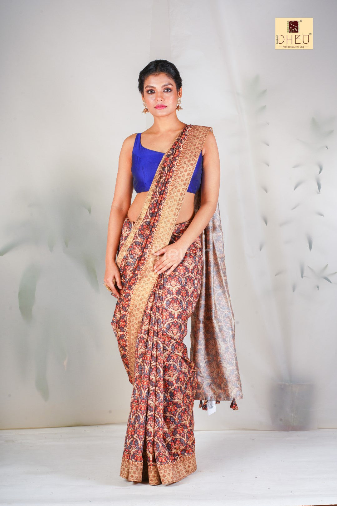 Designer digital printed silk saree at lowest cost only at dheu.in