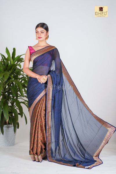 Designer  silk  muslin saree at lowest cost only at dheu.in