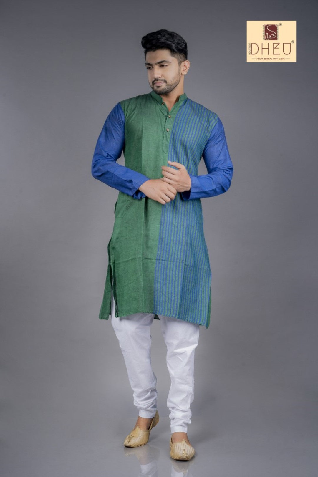 Biyer Phool- Handloom Saree-Kurta Couple Set