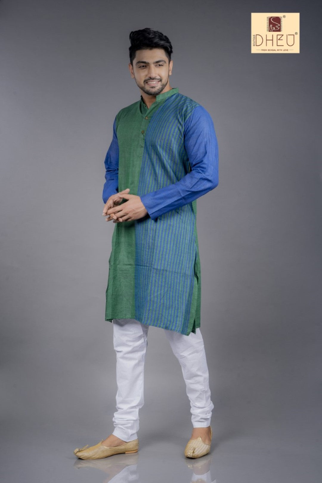 Biyer Phool- Handloom Saree-Kurta Couple Set