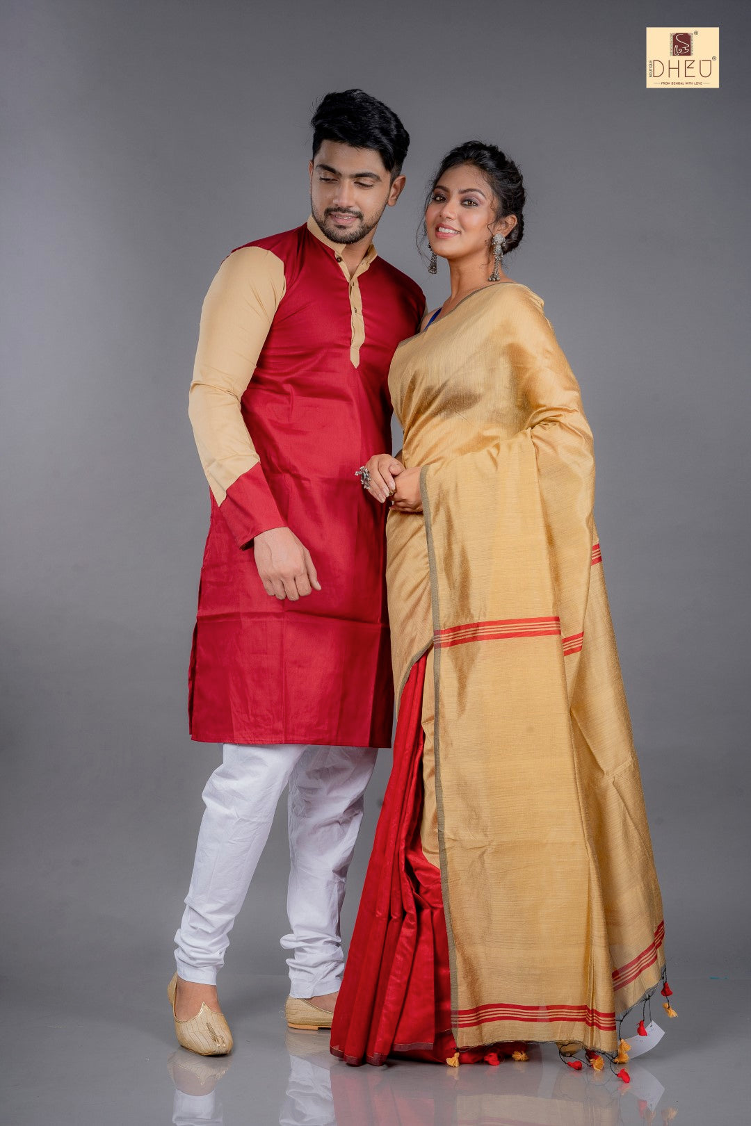 Pyaar To Hona Hi Tha- Saree-Kurta Couple Set