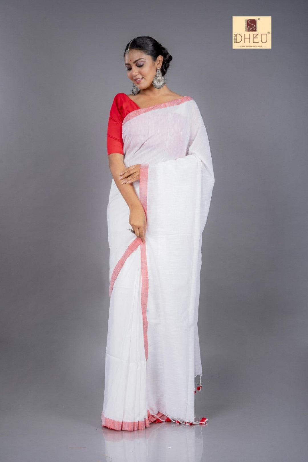 Dudhe Alta- Kurta-Saree Couple Set