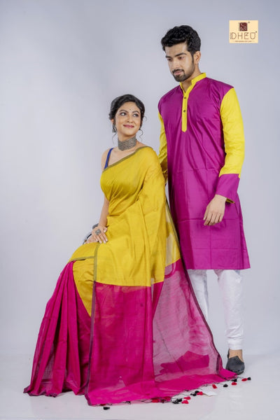 Dil Vil Pyar Byar- Kurta-Saree Couple Set
