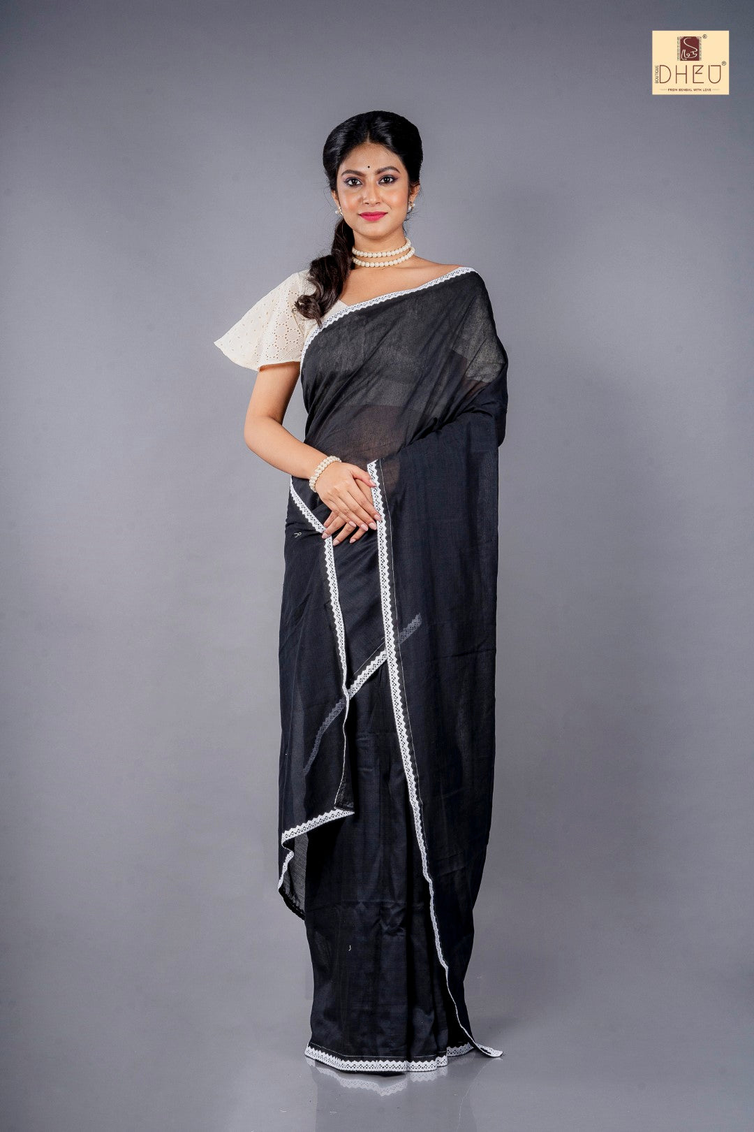 Black Lover- Designer Kurta-Saree Couple set