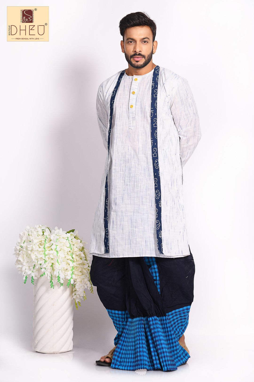 Dheu Exclusive Designer Dhoti(Optional)Kurta Set