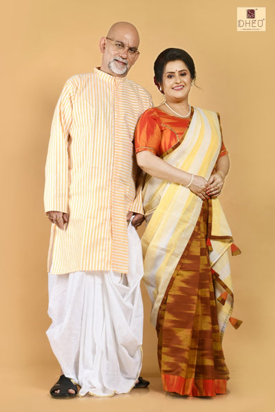 Dekhbo Tomare- Dheu Designer Mekhela Couple set