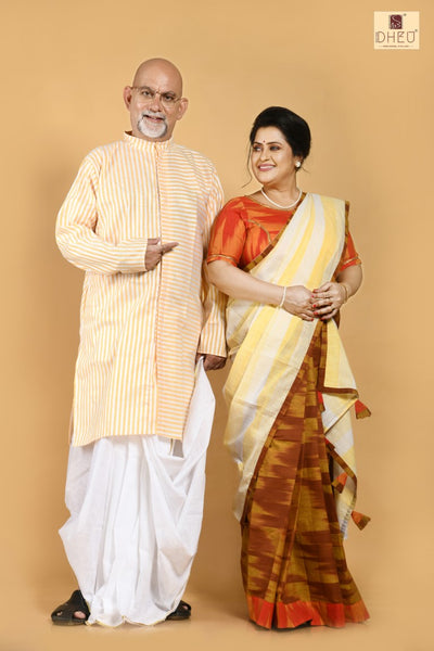 Dekhbo Tomare- Dheu Designer Mekhela Couple set