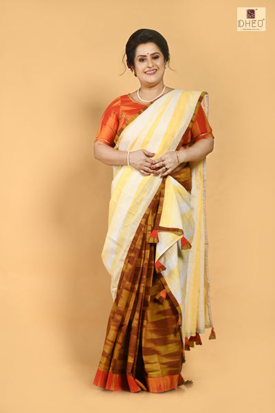 Dekhbo Tomare- Dheu Designer Mekhela Couple set