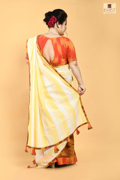 Dekhbo Tomare- Dheu Designer Mekhela Couple set