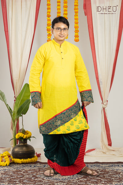 Ei Bosonte - Dheu Designer Kurta-Dhoti(Optional) Set