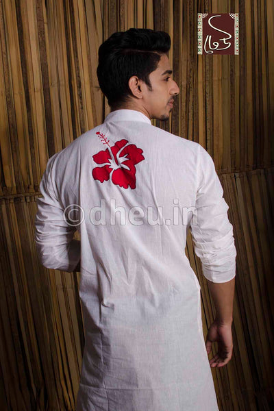 Joba-Handloom Cotton Applique kurta - Boutique Dheu