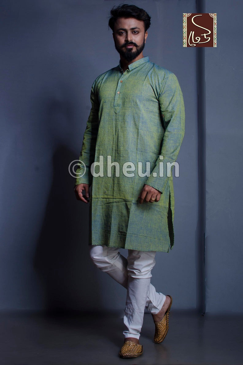 Authentic moss green kurta sourced from dheu.in