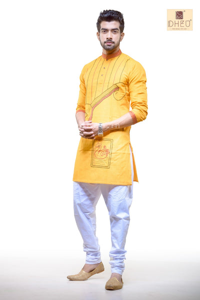 Sitar Applique-Handloom Cotton Applique kurta