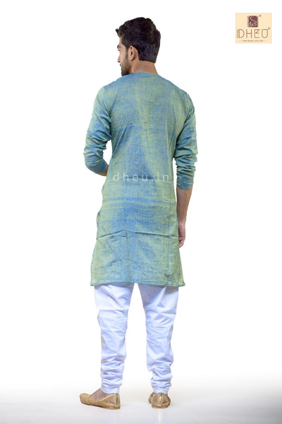 Mosh Green Cotton  Kurta for Men