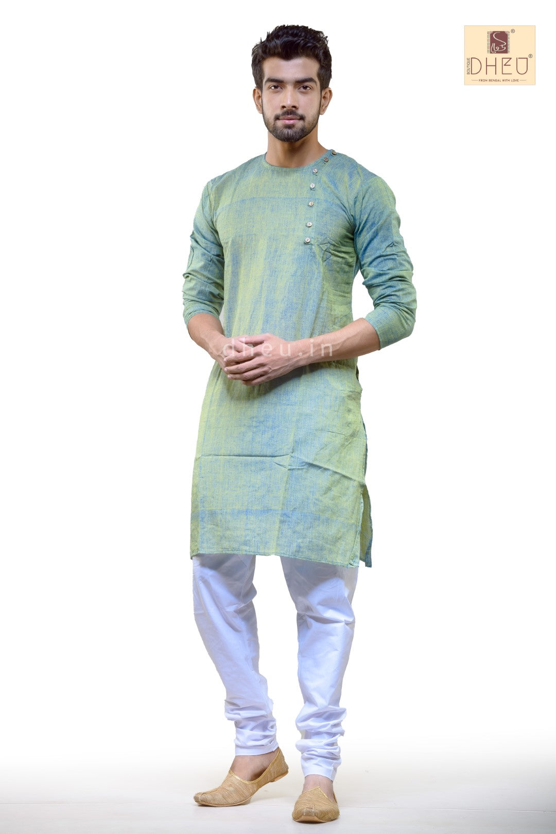 Mosh Green Cotton  Kurta for Men