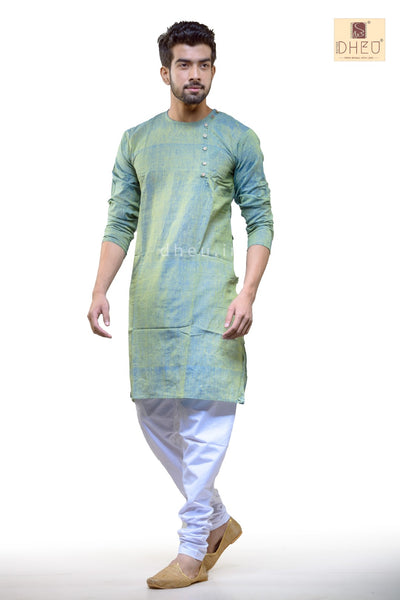 Mosh Green Cotton  Kurta for Men