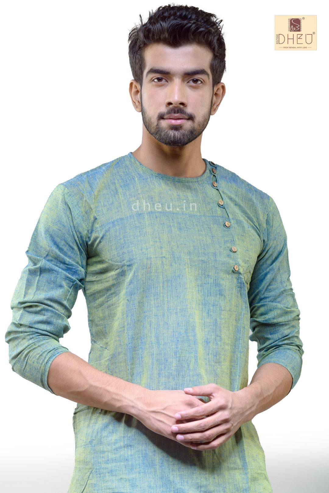 Mosh Green Cotton  Kurta for Men