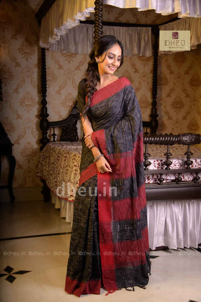 Jharna Khadi – Handloom pure Cotton Saree - Boutique Dheu