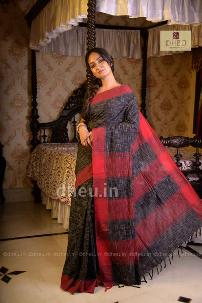 Jharna Khadi – Handloom pure Cotton Saree - Boutique Dheu