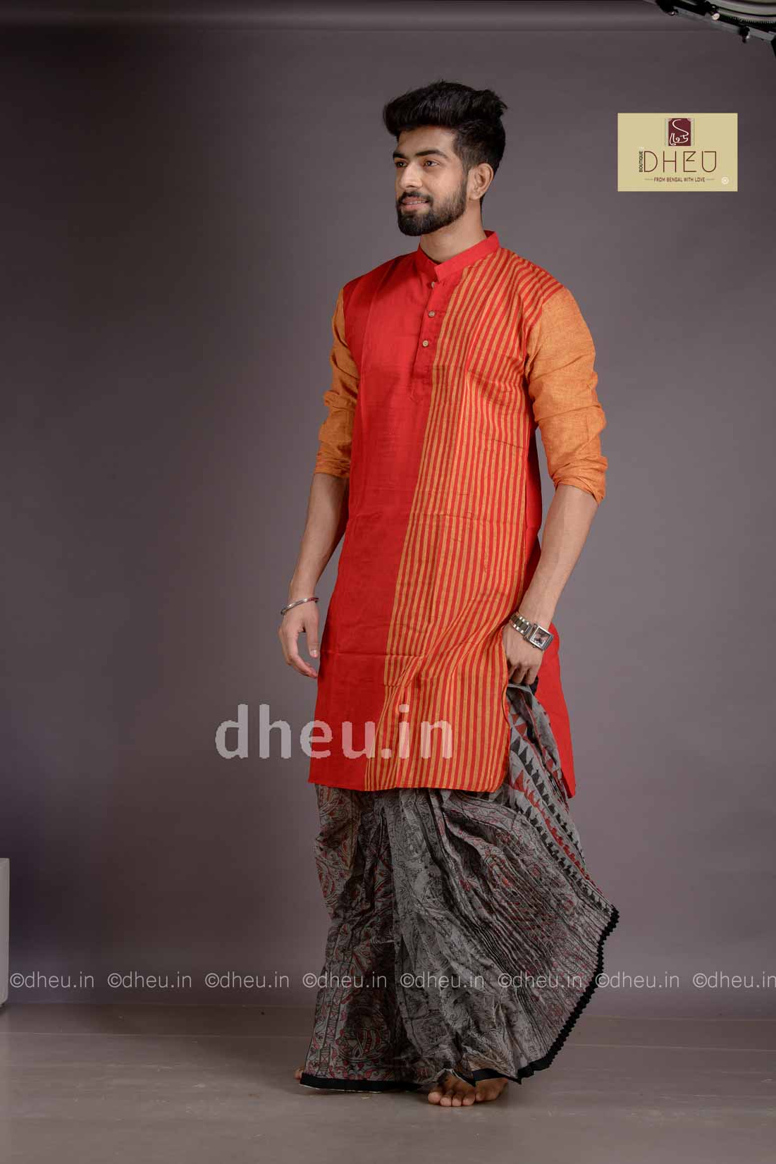 Pure Cotton Stripe  kurta - Boutique Dheu