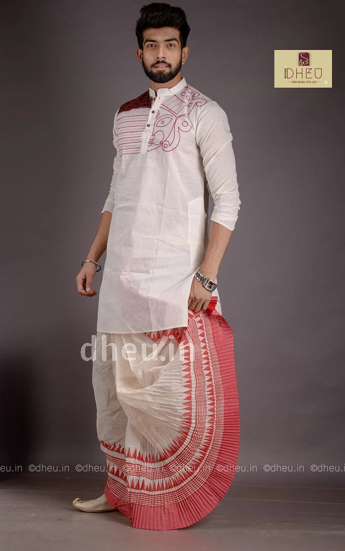 Durga -Designer Dhoti-Kurta for Men - Boutique Dheu