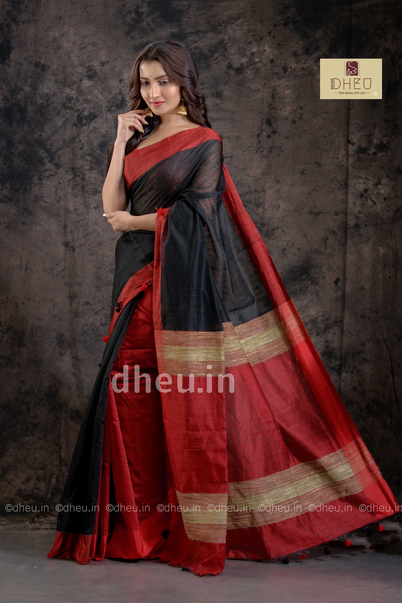 Handloom Saree-Kurta Couple Set - Boutique Dheu