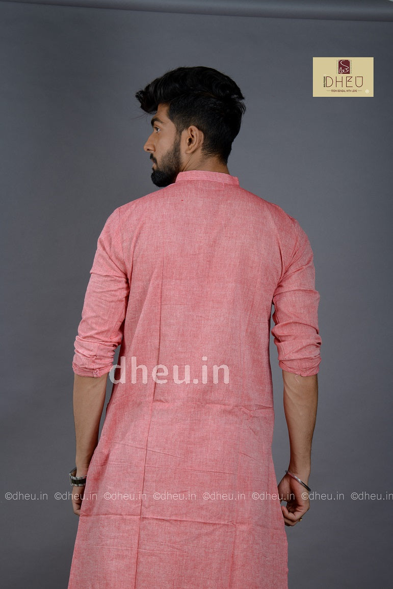 Pink Pure Cotton kurta -Solid Colour - Boutique Dheu