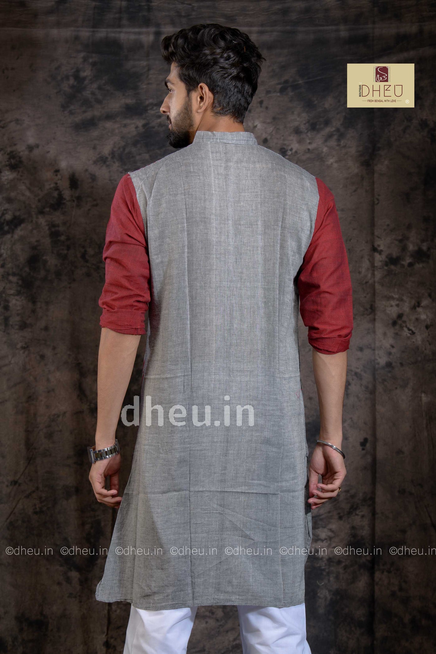 Handloom Pure Cotton Saree-Kurta Couple Set - Boutique Dheu