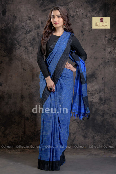 Handloom Pure Cotton Jharna-Khadi Saree-Kurta Couple Set - Boutique Dheu