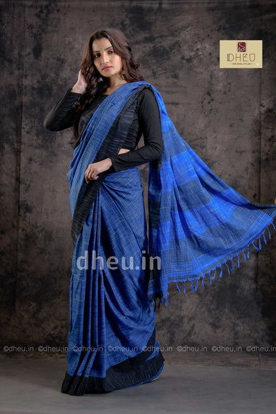 Handloom Pure Cotton Jharna-Khadi Saree-Kurta Couple Set - Boutique Dheu