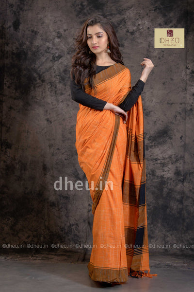 Handloom Pure Cotton Jharna-Khadi Saree-Kurta Couple Set - Boutique Dheu
