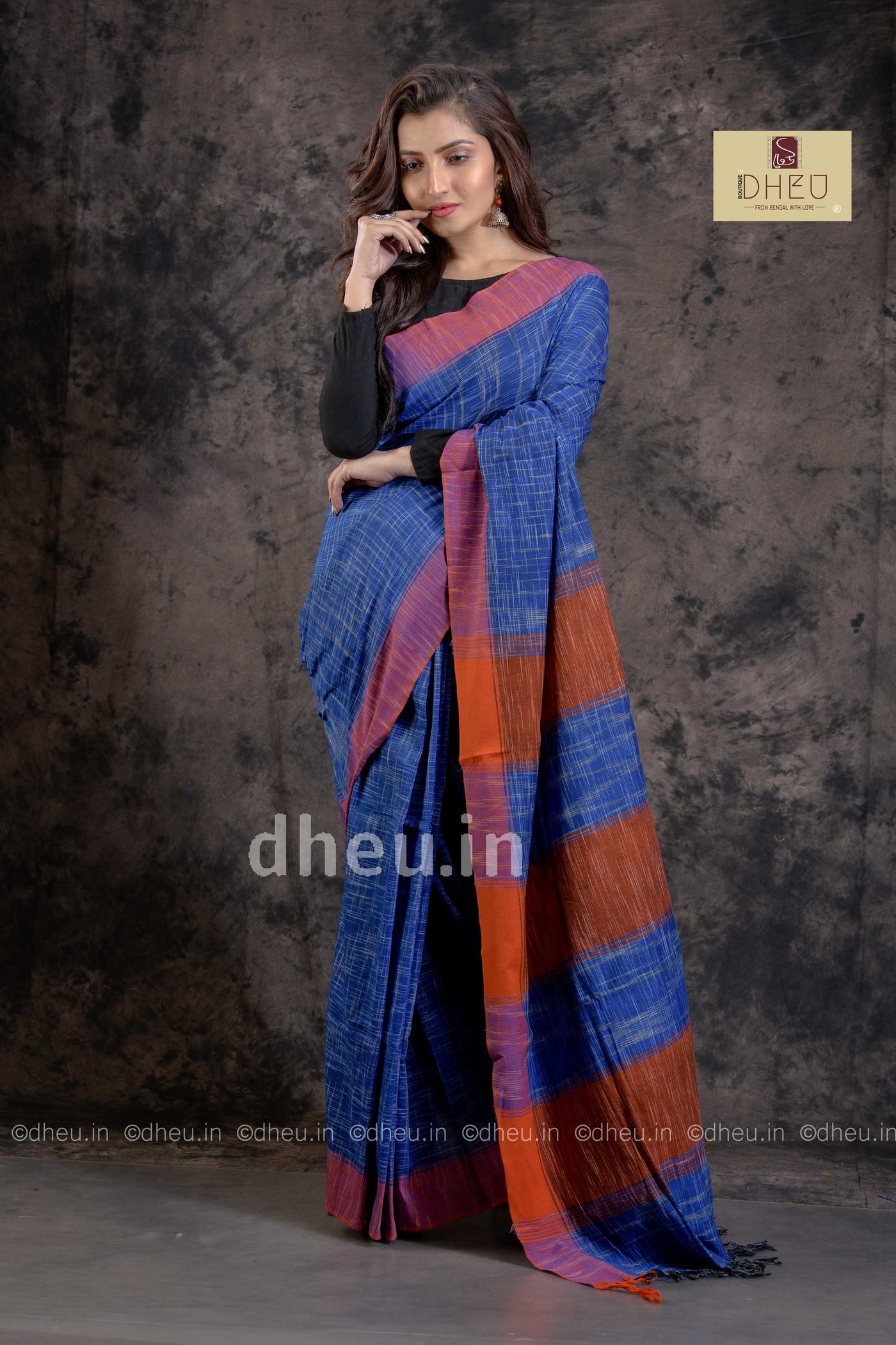 Jharna Khadi – Handloom pure Cotton Saree - Boutique Dheu