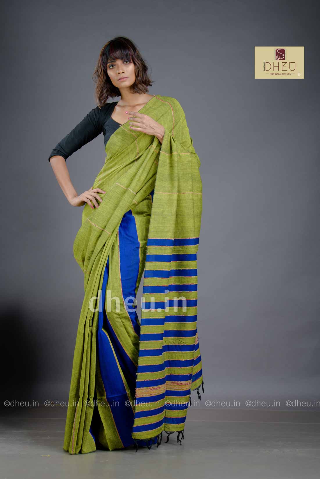Khes – Handloom pure Cotton Saree - Boutique Dheu
