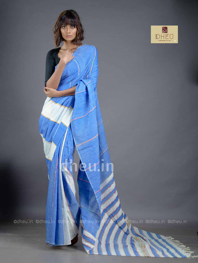 Handloom Pure Cotton Saree-Kurta Couple Set - Boutique Dheu