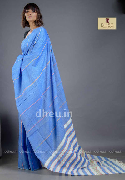 Handloom Pure Cotton Saree-Kurta Couple Set - Boutique Dheu