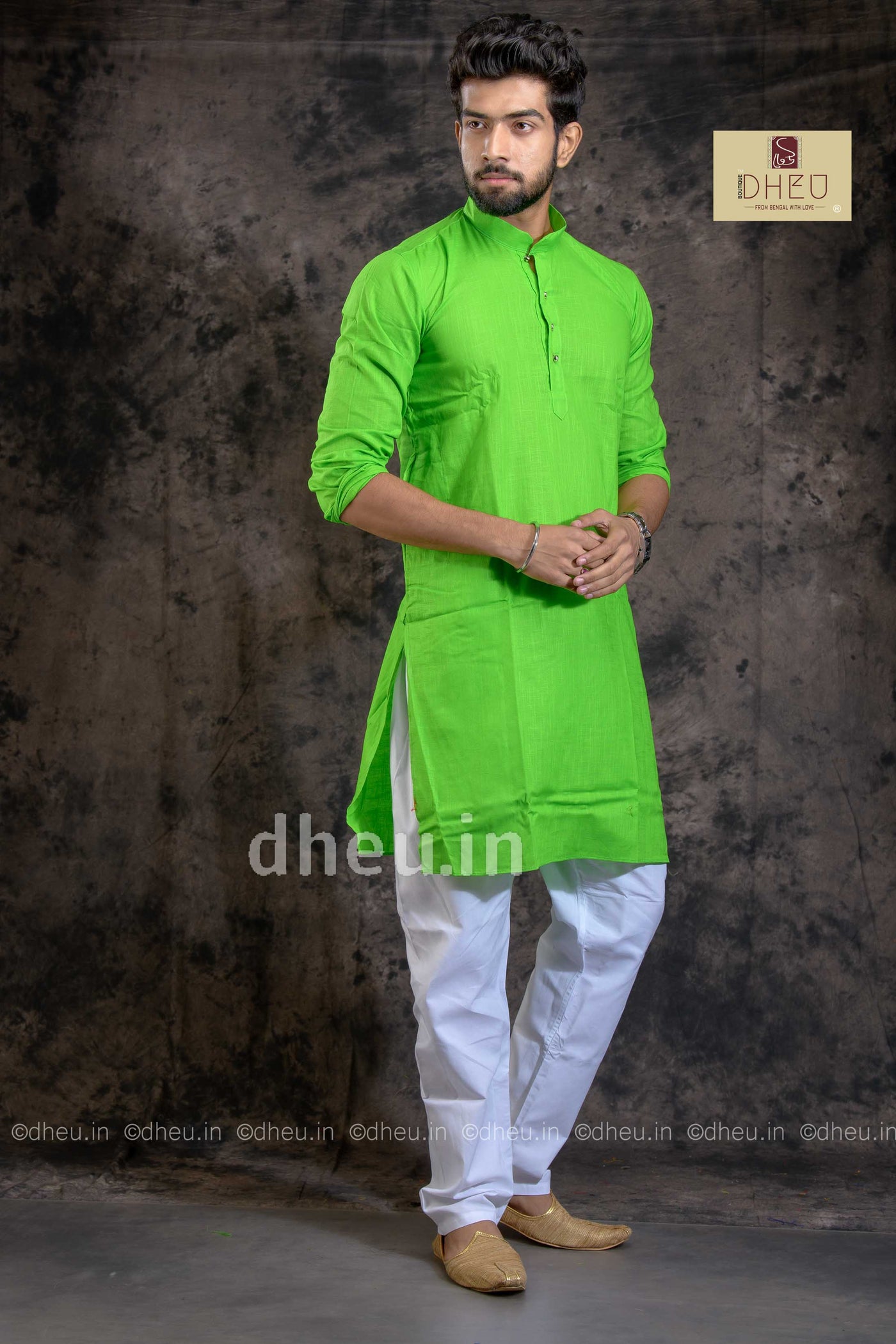 Handloom Saree-Kurta Couple Set - Boutique Dheu