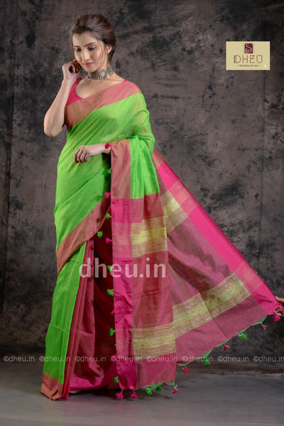 Handloom Saree-Kurta Couple Set - Boutique Dheu