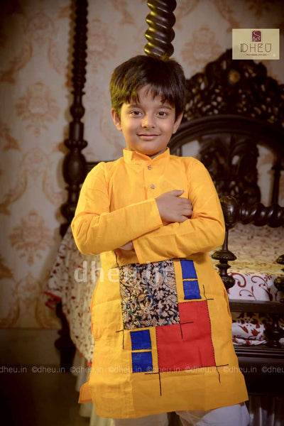 Cotton Applique Kurta for Boys - Boutique Dheu