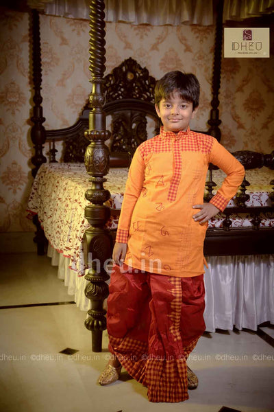 Cotton Dhoti-Kurta Set for Boys - Boutique Dheu