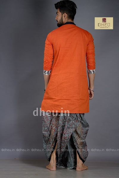 Designer Kurta-Dhoti set- Puja Special - Boutique Dheu