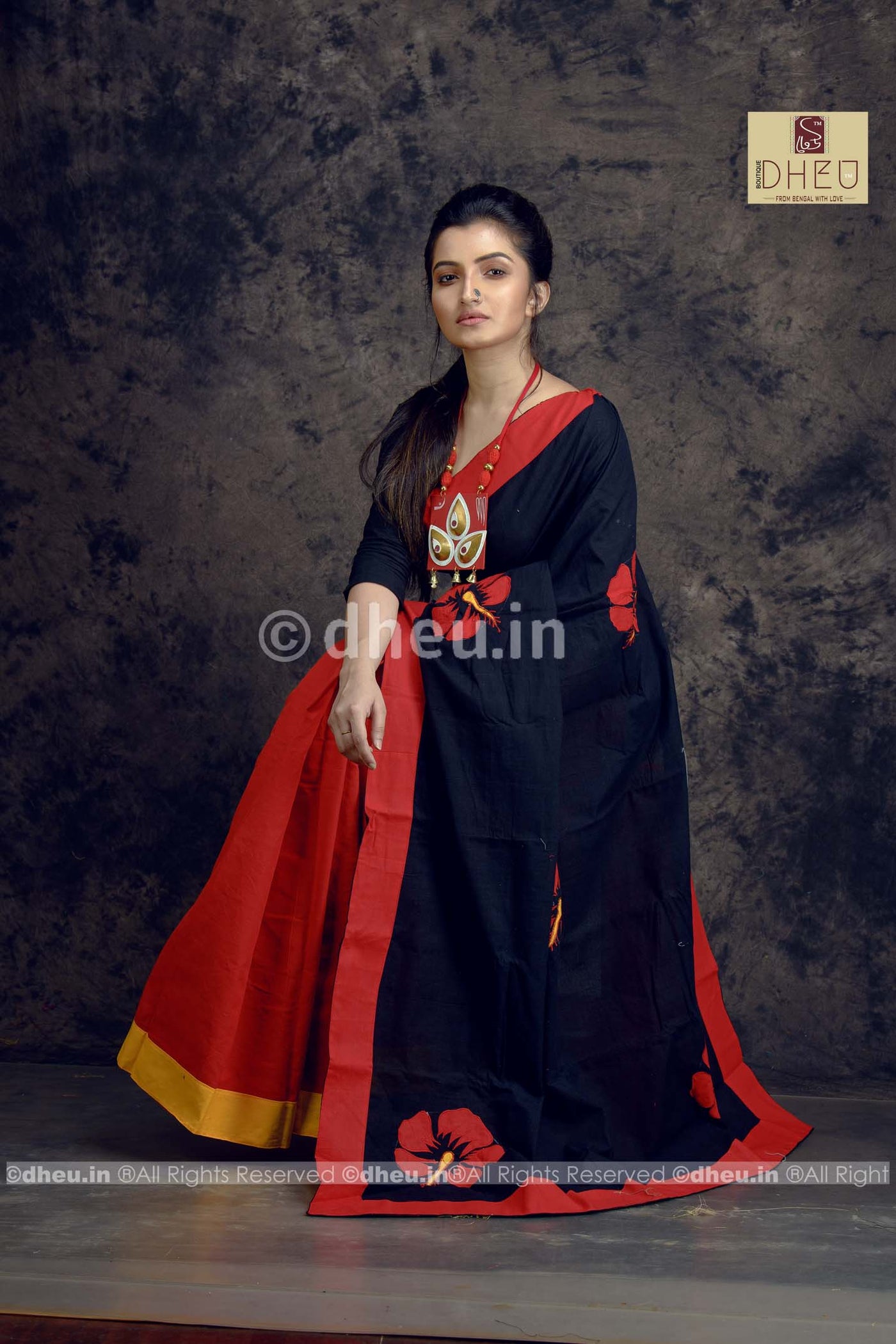 Joba-Dheu Exclusive Applique Saree - Boutique Dheu