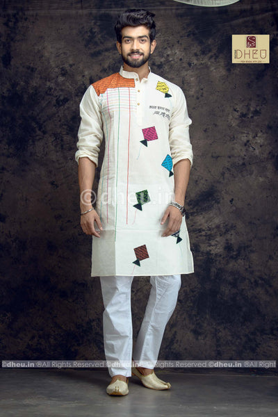 Handcrafted Kite Kurta for Men - Boutique Dheu