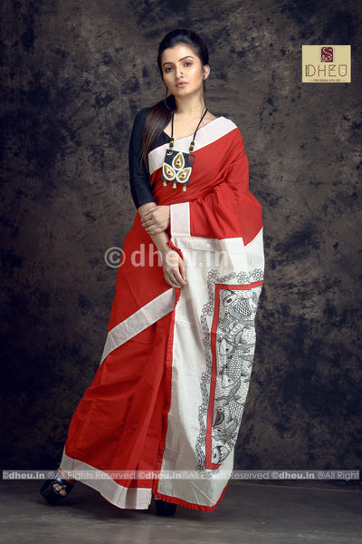 Macher Biye-Dheu Exclusive Potochitro Saree - Boutique Dheu