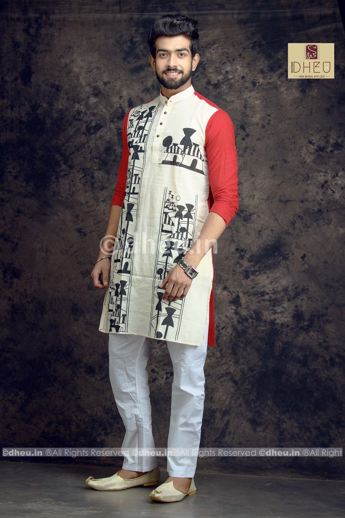 Amader Choto Gram Handcrafted Cotton Kurta - Boutique Dheu