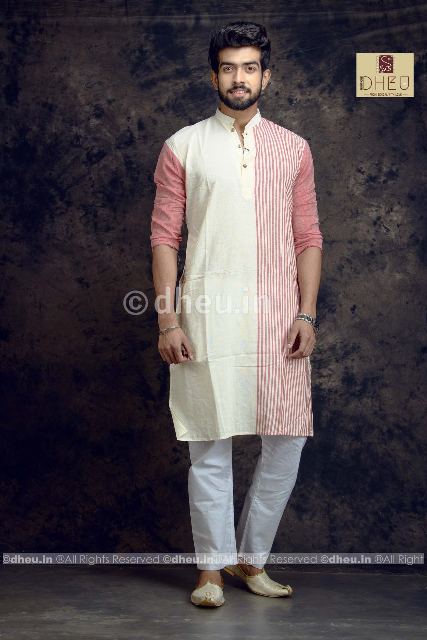Stripe Pure Cotton kurta - Boutique Dheu