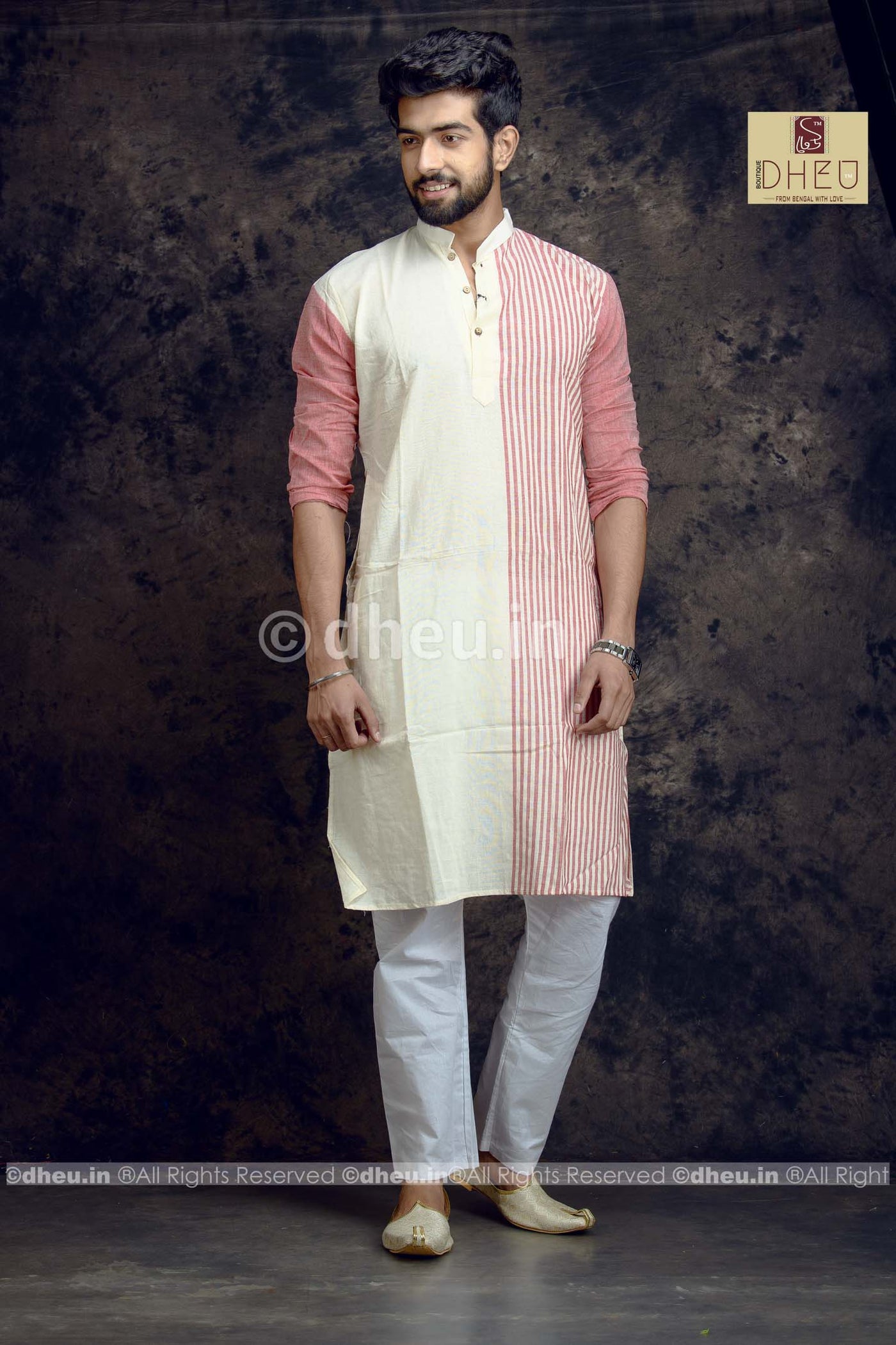 Stripe Pure Cotton kurta - Boutique Dheu