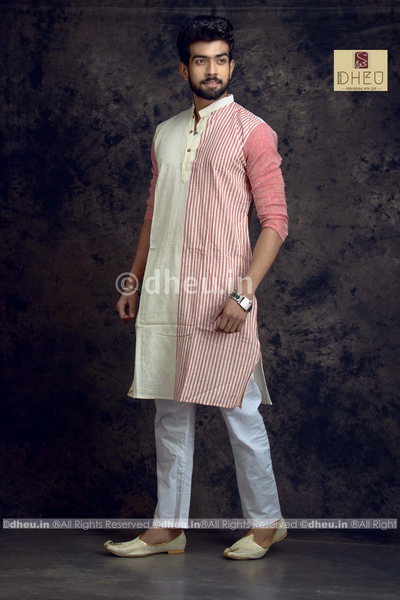 Stripe Pure Cotton kurta - Boutique Dheu