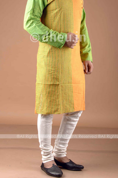 White Cotton Churi Pant- Handloom Cotton - Boutique Dheu